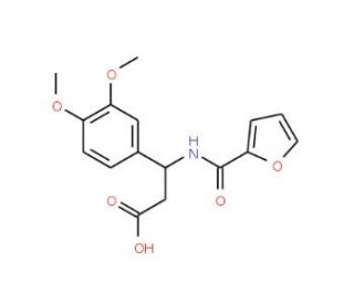 3-(3,4-Dimethoxyphenyl)-3-[(furan-2-carbonyl)-amino]propionic acid - chemical structure image