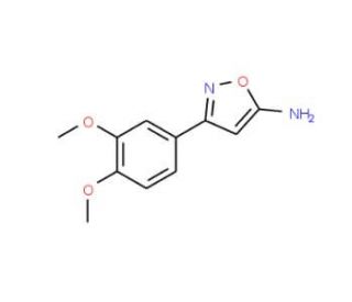 3-(3,4-Dimethoxyphenyl)-5-isoxazolamine (CAS 501325-88-8) - chemical structure image