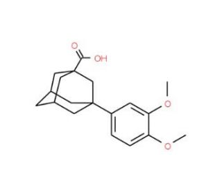 3-(3,4-dimethoxyphenyl)adamantane-1-carboxylic acid - chemical structure image