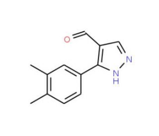 3-(3,4-Dimethylphenyl)-1H-pyrazole-4-carbaldehyde - chemical structure image