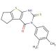 3-(3,4-dimethylphenyl)-2-mercapto-3,5,6,7-tetrahydro-4H-cyclopenta[4,5]thieno[2,3-d]pyrimidin-4-one - chemical structure imag