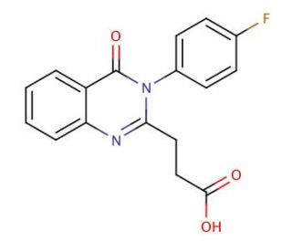 3-[3-(4-Fluoro-phenyl)-4-oxo-3,4-dihydro-quinazolin-2-yl]-propionic acid - chemical structure image