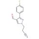 3-[3-(4-fluorophenyl)-4-formyl-1H-pyrazol-1-yl]propanenitrile - chemical structure image