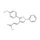 3-[3-(4-Methoxy-phenyl)-1-phenyl-1H-pyrazol-4-yl]-acrylic acid (CAS 108446-75-9) - chemical structure image