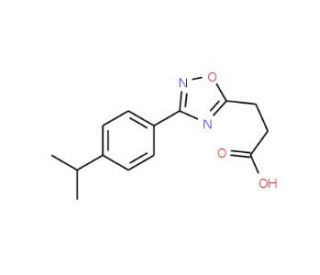 3-{3-[4-(propan-2-yl)phenyl]-1,2,4-oxadiazol-5-yl}propanoic acid - chemical structure image
