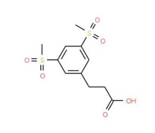 3-(3,5-Bis-methanesulfonyl-phenyl)propionic acid - chemical structure image