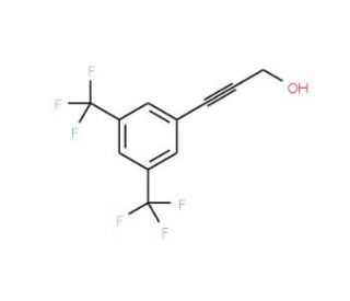 3-[3,5-Bis(trifluoromethyl)phenyl]prop-2-yn-1-ol (CAS 81613-61-8) - chemical structure image