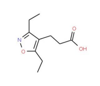 3-(3,5-Diethyl-isoxazol-4-yl)-propionic acid - chemical structure image