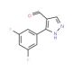 3-(3,5-Difluorophenyl)-1H-pyrazole-4-carboxaldehyde (CAS 875664-59-8) - chemical structure image