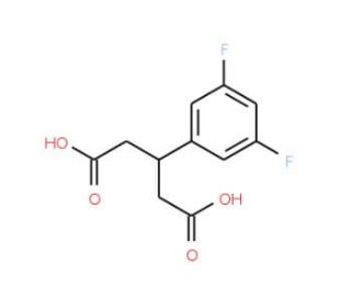 3-(3,5-Difluorophenyl)pentanedioic acid (CAS 162549-35-1) - chemical structure image
