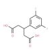 3-(3,5-Difluorophenyl)pentanedioic acid (CAS 162549-35-1) - chemical structure image