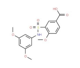 3-(3,5-Dimethoxy-phenylsulfamoyl)-4-methoxy-benzoic acid - chemical structure image