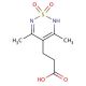 3-(3,5-Dimethyl-1,1-dioxo-1,2-dihydro-1lambda*6*-[1,2,6]thiadiazin-4-yl)-propionic acid - chemical structure image