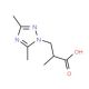 3-(3,5-Dimethyl-[1,2,4]triazol-1-yl)-2-methyl-propionic acid (CAS 842977-00-8) - chemical structure image