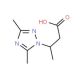 3-(3,5-Dimethyl-[1,2,4]triazol-1-yl)-butyric acid - chemical structure image