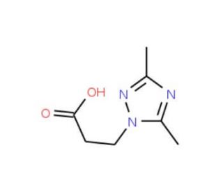 3-(3,5-Dimethyl-[1,2,4]triazol-1-yl)-propionic acid (CAS 842971-05-5) - chemical structure image