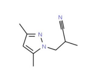 3-(3,5-Dimethyl-1H-pyrazol-1-yl)-2-methylpropanenitrile - chemical structure image