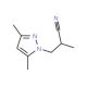 3-(3,5-Dimethyl-1H-pyrazol-1-yl)-2-methylpropanenitrile - chemical structure image