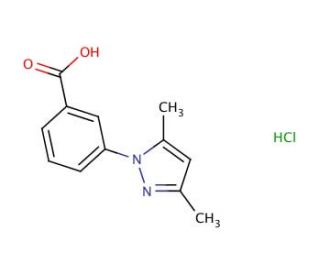 3-(3,5-Dimethyl-1H-pyrazol-1-yl)benzoic acid hydrochloride - chemical structure image