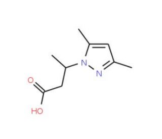 3-(3,5-dimethyl-1H-pyrazol-1-yl)butanoic acid - chemical structure image