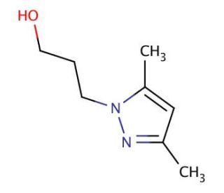 3-(3,5-Dimethyl-1H-pyrazol-1-yl)propan-1-ol (CAS 81930-33-8) - chemical structure image