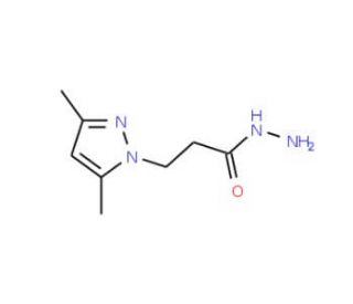 3-(3,5-Dimethyl-1H-pyrazol-1-yl)propanohydrazide (CAS 313050-27-0) - chemical structure image
