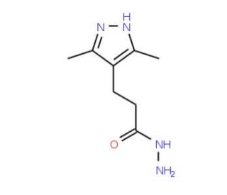 3-(3,5-Dimethyl-1H-pyrazol-4-yl)propanohydrazide (CAS 634884-72-3) - chemical structure image