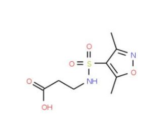 3-(3,5-Dimethyl-isoxazole-4-sulfonylamino)-propionic acid - chemical structure image
