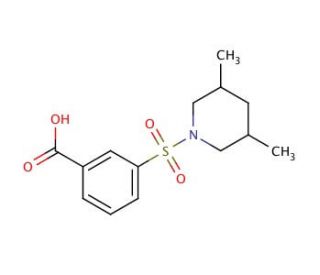 3-(3,5-Dimethyl-piperidine-1-sulfonyl)-benzoic acid - chemical structure image