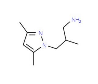3-(3,5-Dimethyl-pyrazol-1-yl)-2-methyl-propylamine - chemical structure image