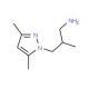 3-(3,5-Dimethyl-pyrazol-1-yl)-2-methyl-propylamine - chemical structure image