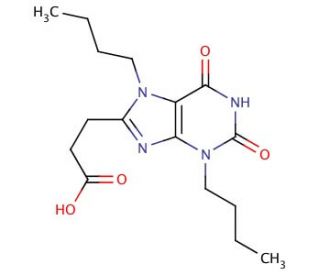 3-(3,7-dibutyl-2,6-dioxo-2,3,6,7-tetrahydro-1H-purin-8-yl)propanoic acid - chemical structure image