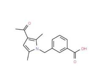 3-(3-Acetyl-2,5-dimethyl-pyrrol-1-ylmethyl)-benzoic acid - chemical structure image