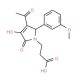 3-[3-Acetyl-4-hydroxy-2-(3-methoxy-phenyl)-5-oxo-2,5-dihydro-pyrrol-1-yl]-propionic acid (CAS 436088-34-5) - chemical structu