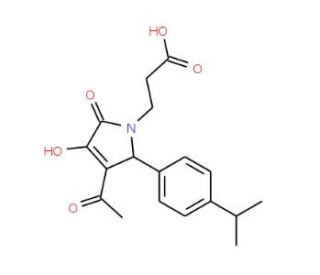 3-[3-Acetyl-4-hydroxy-2-(4-isopropyl-phenyl)-5-oxo-2,5-dihydro-pyrrol-1-yl]-propionic acid (CAS 436088-35-6) - chemical struc