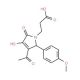 3-[3-Acetyl-4-hydroxy-2-(4-methoxy-phenyl)-5-oxo-2,5-dihydro-pyrrol-1-yl]-propionic acid (CAS 370584-35-3) - chemical structu