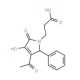 3-(3-Acetyl-4-hydroxy-5-oxo-2-phenyl-2,5-dihydro-pyrrol-1-yl)-propionic acid - chemical structure image
