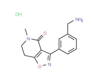 3-(3-Aminomethyl-phenyl)-5-methyl-6,7-dihydro-5H-isoxazolo[4,5-c]pyridin-4-one hydrochloride - chemical structure image