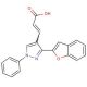 3-(3-Benzofuran-2-yl-1-phenyl-1H-pyrazol-4-yl)-acrylic acid - chemical structure image