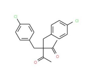3,3-Bis(4-chlorobenzyl)pentane-2,4-dione (CAS 130745-77-6) - chemical structure image