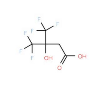 3,3-Bis(trifluoromethyl)-3-hydroxypropionic acid (CAS 1547-36-0) - chemical structure image