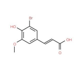 3-(3-bromo-4-hydroxy-5-methoxyphenyl)acrylic acid (CAS 6948-33-0) - chemical structure image