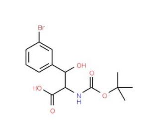 3-(3-Bromo-phenyl)-2-tert-butoxycarbonylamino-3-hydroxy-propionic acid - chemical structure image