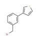 3-[3-(Bromomethyl)phenyl]thiophene (CAS 89929-85-1) - chemical structure image