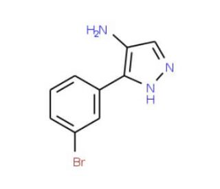 3-(3-Bromophenyl)-1H-pyrazol-4-amine - chemical structure image