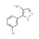 3-(3-Bromophenyl)-1H-pyrazol-4-amine - chemical structure image