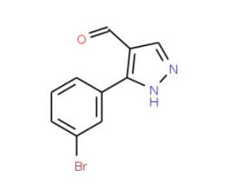 3-(3-Bromophenyl)-1H-pyrazole-4-carbaldehyde - chemical structure image