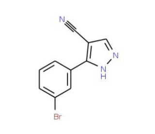 3-(3-Bromophenyl)-1H-pyrazole-4-carbonitrile - chemical structure image