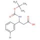 3-(3-Bromophenyl)-3-tert-butoxycarbonylamino-propionic acid (CAS 284493-58-9) - chemical structure image