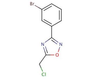 3-(3-bromophenyl)-5-(chloromethyl)-1,2,4-oxadiazole (CAS 848316-20-1) - chemical structure image
